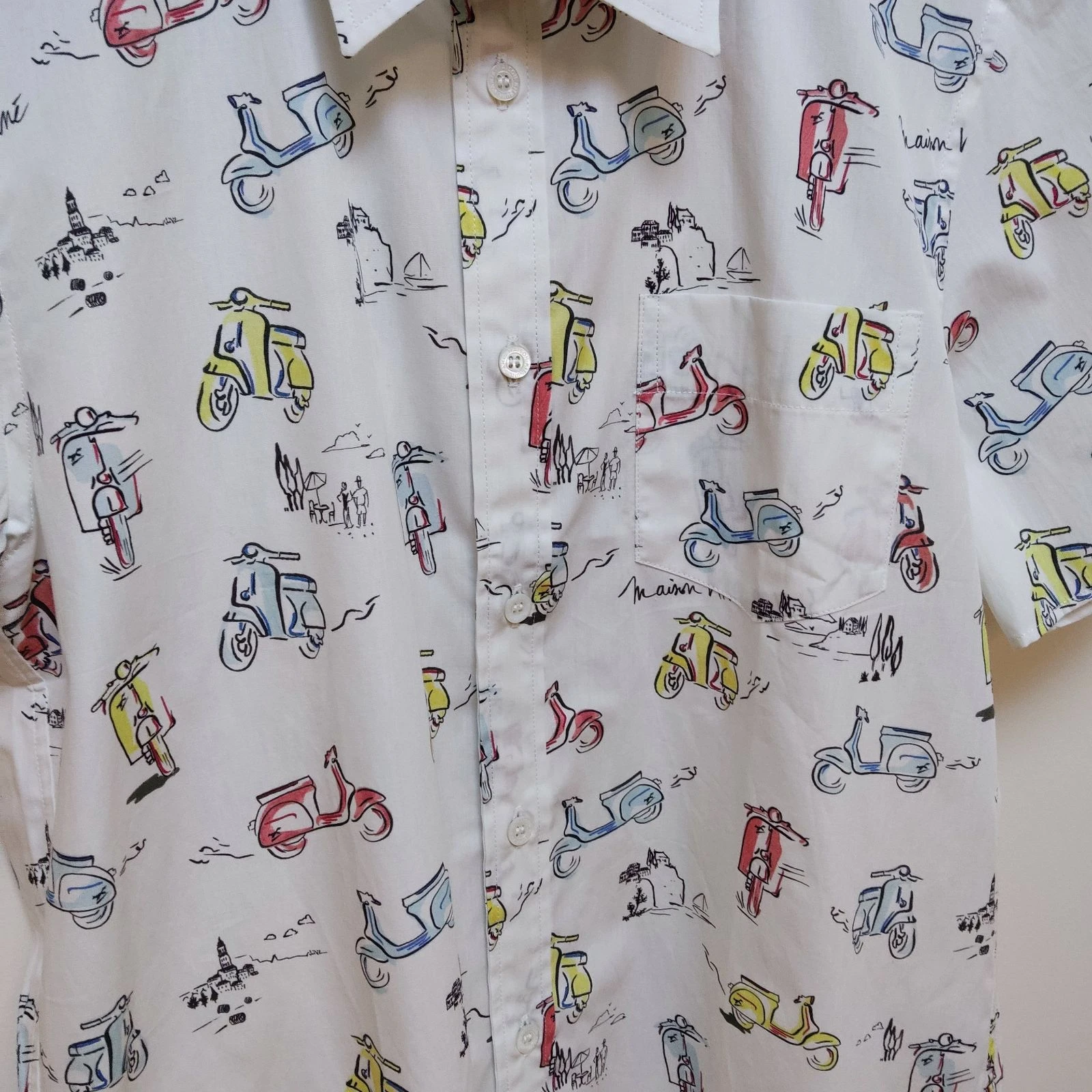 Maison Kitsuné Taille M / 40 Chemise à manches courtes Mup Imprimé multicolore – photo 12